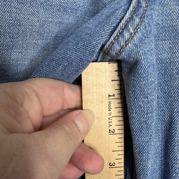 Abercrombie & Fitch Mom Jeans Womens 12 31 Blue High Rise Curve Love Denim - Picture 9 of 10